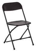 Black Plastic Folding Chair Pack of 4 U28390