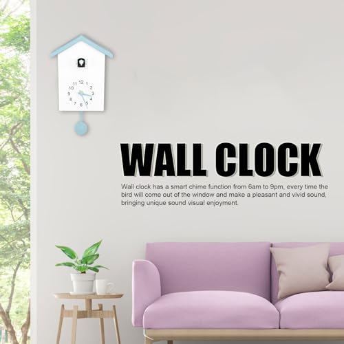 Bird Voice Call Wall Clock with Pendulum E4951