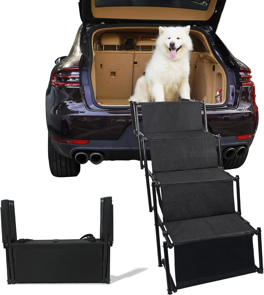5 Steps Folding Dog Car Steps with Nonslip Surface D226759