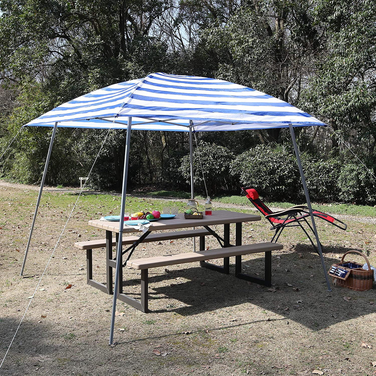 Blue Stripe Lightweight Slant Leg Canopy Tent R44367