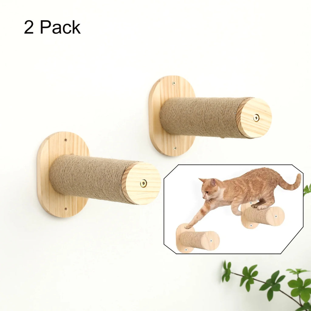 11.8” Cat Wall Steps 2 Pack with Jute Scratching H6529