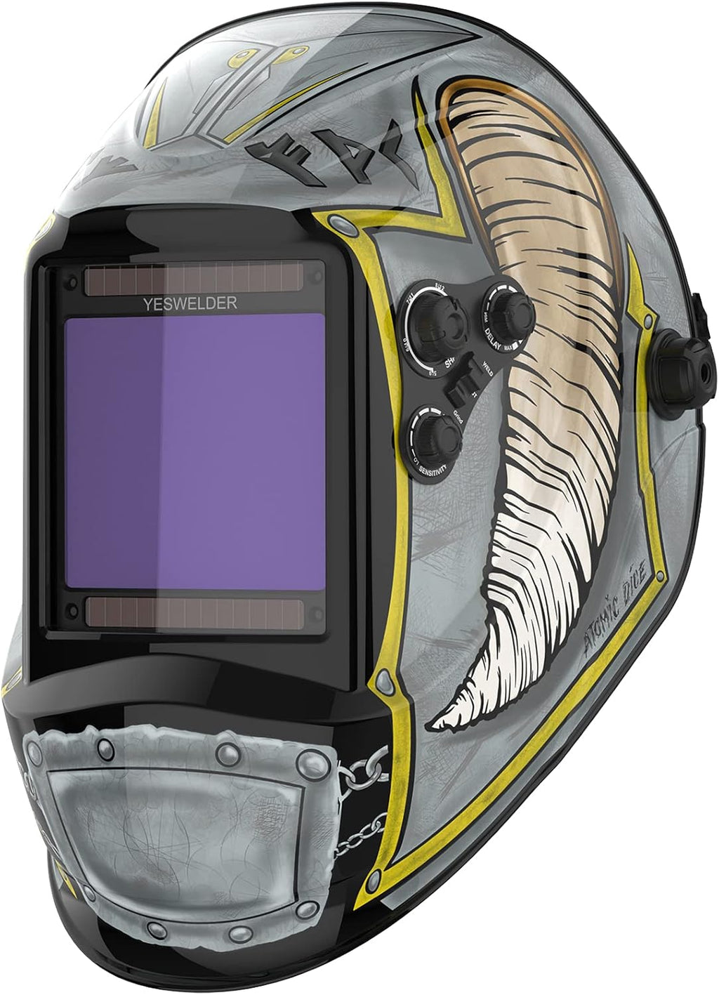 Large Viewing True Color Solar Power Auto Darkening Welding Helmet with 4 Arc Sensor Q5603
