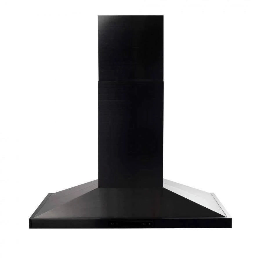 30 in. Island Mount Range Hood in Black Stainless Steel E9409