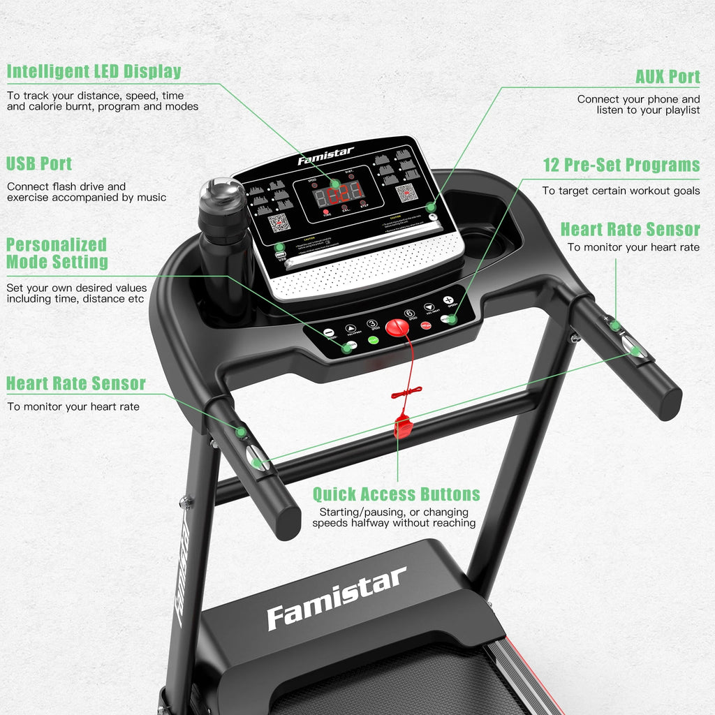 Portable Folding Treadmill with Incline P93962