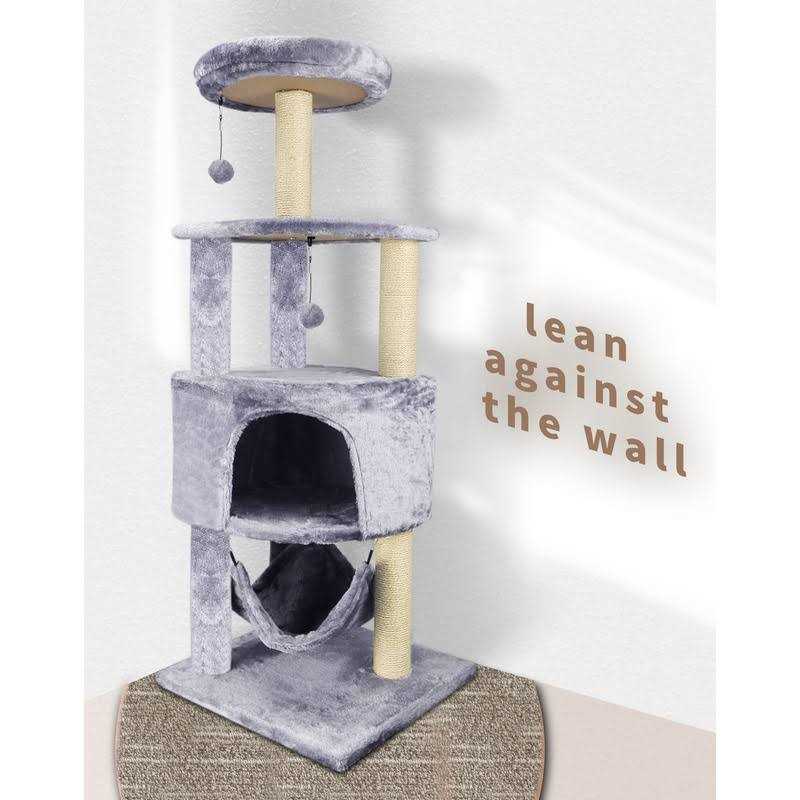 Cat Tree with Scratching Post and Hanging Bed S313421