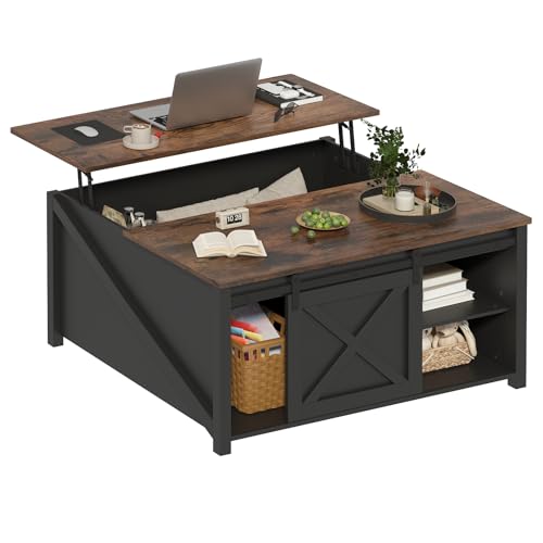 Black Lift Top Coffee Table with Storage X979