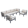 6-Piece Aluminum Patio Conversation Set With Cushions M45789