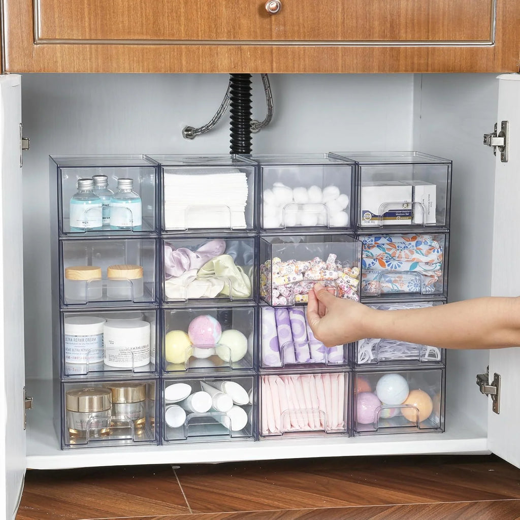 4 Pack Stackable Acrylic Storage Drawers P19967