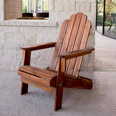 Folding Acacia Wood Adirondack Chair G8649
