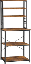 6-Tier Kitchen Shelves with 6 Hooks P7026