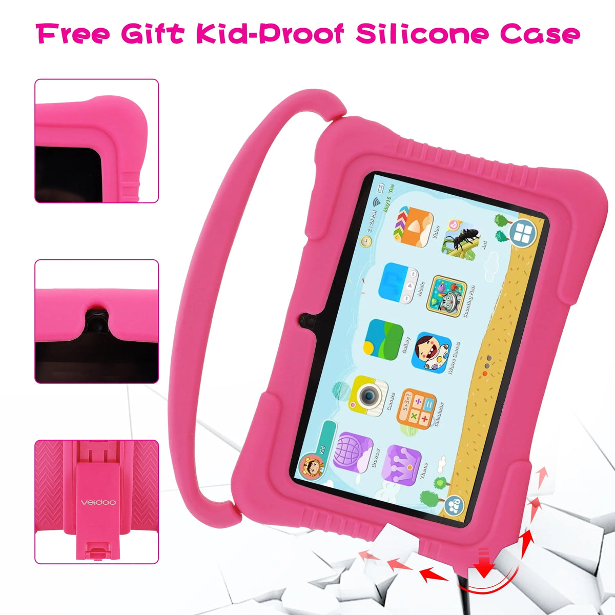 Kids Tablet 32GB WiFi 7 inch Android Tablet with Silicone Case G28782