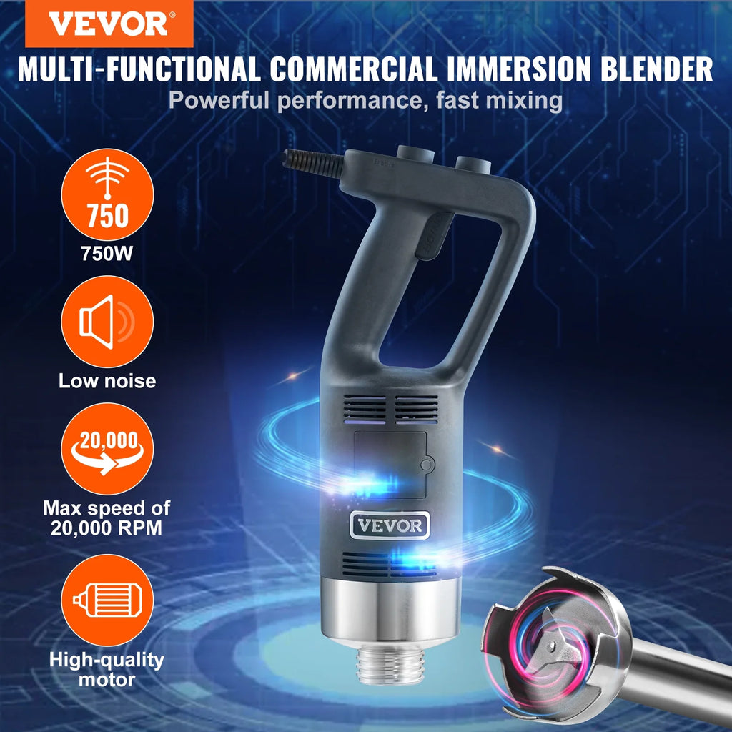 Commercial Immersion Blender Heavy Duty Hand Mixer 750W Variable Speed Q814880