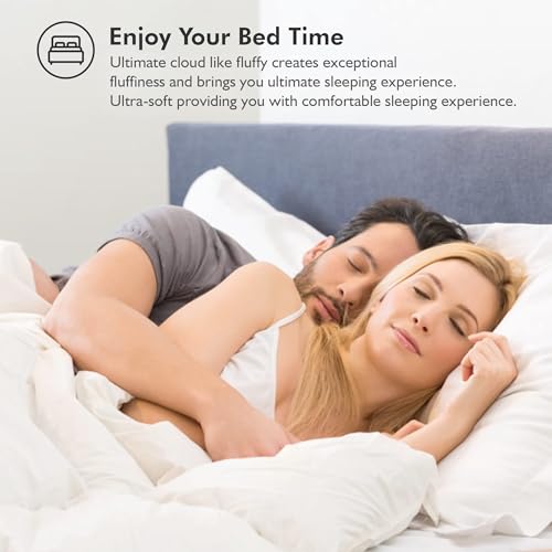 Oversized King 108" x 98" White Goose Down Fiber Comforter with 65 oz. Fill Weight D95669