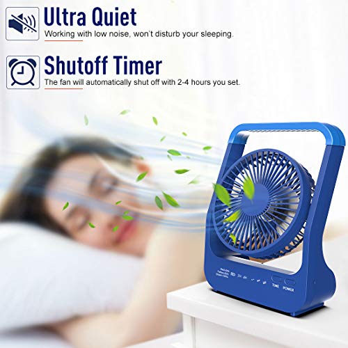 20000mAh Rechargeable Clip on Fan with Light & Hook F644126
