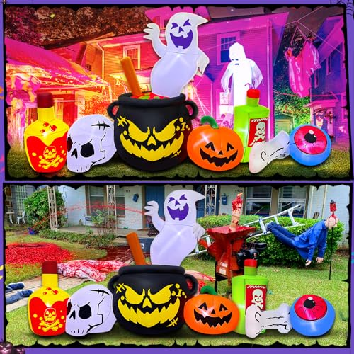 8FT LED Inflatable Ghost Halloween Decoration L848