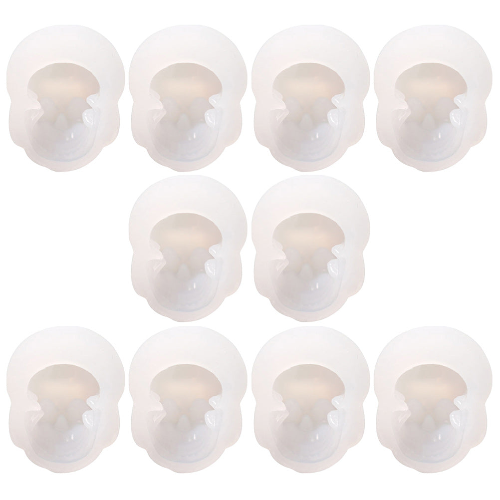 10 Pcs Skull Silicone Molds for Pendant Casting A70708