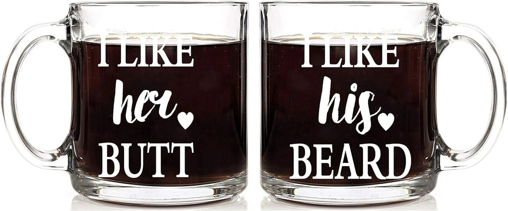 13 oz Glass Coffee Mug Set X156233