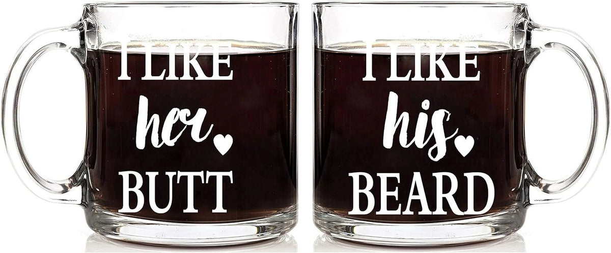 13 oz Glass Coffee Mug Set X156233