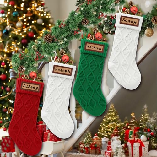 Knitted Christmas Stockings 4 Pack A117