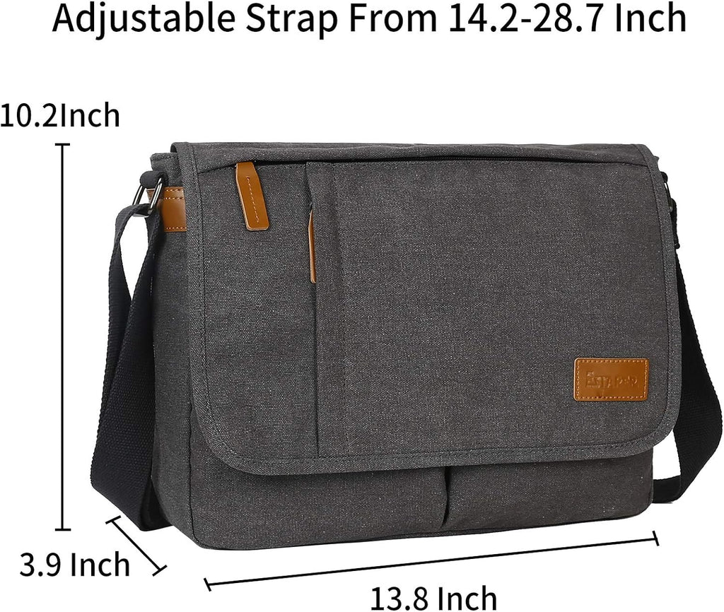 13-14 Inch Water Resistant Canvas Messenger Bag O1570