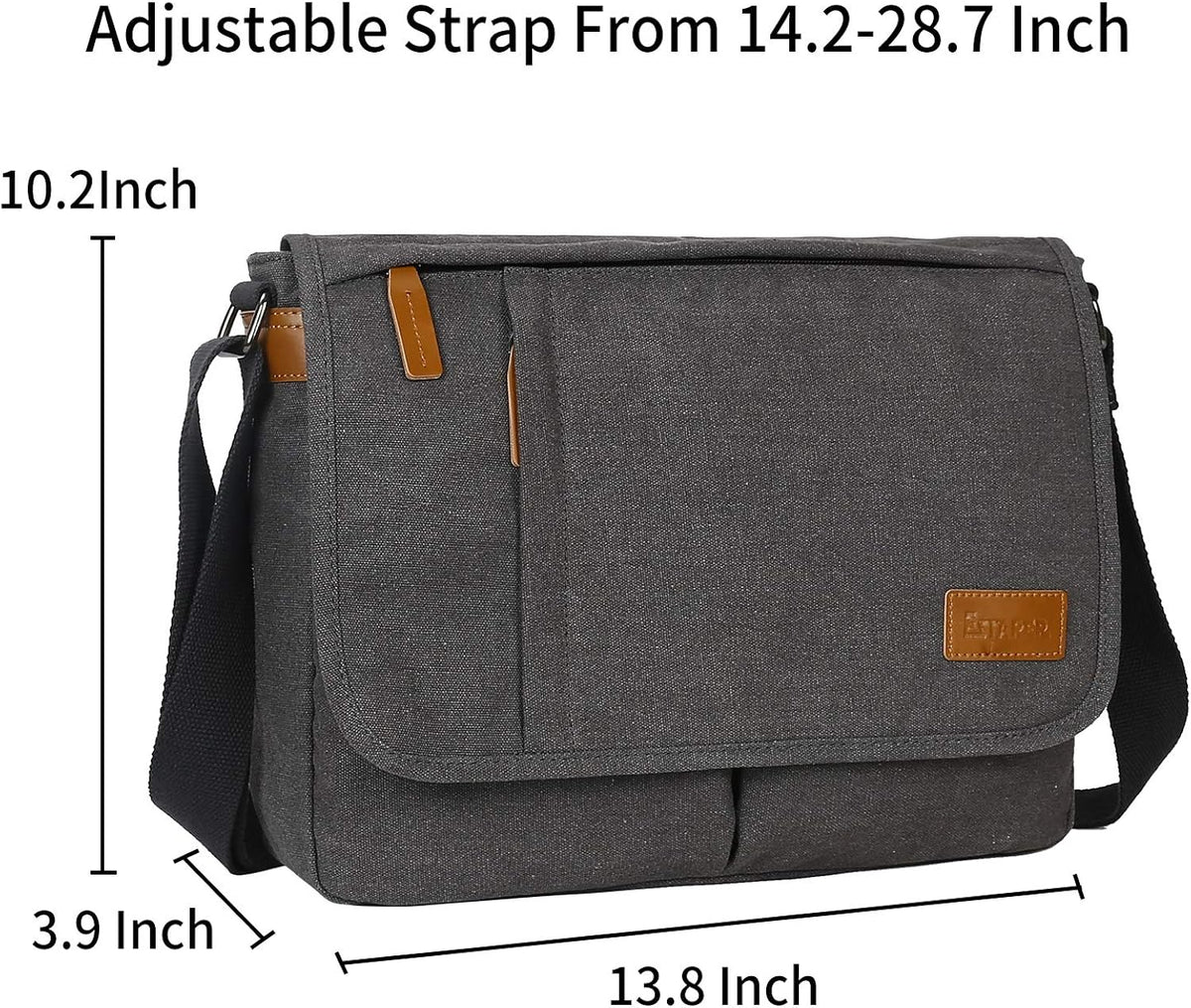 13-14 Inch Water Resistant Canvas Messenger Bag O1570