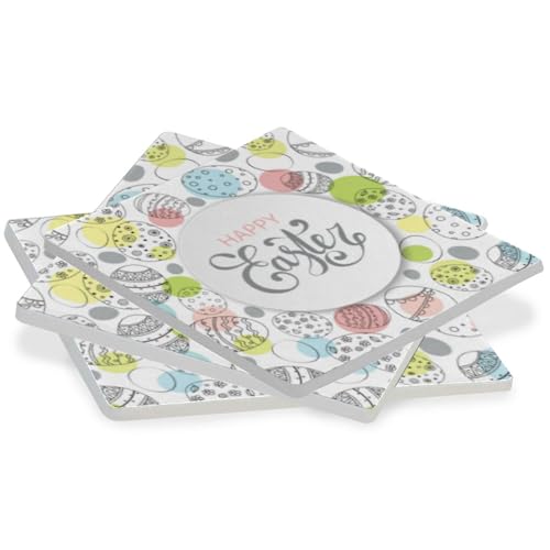4 Packs Ceramic Stone Coasters with Cork Base B596