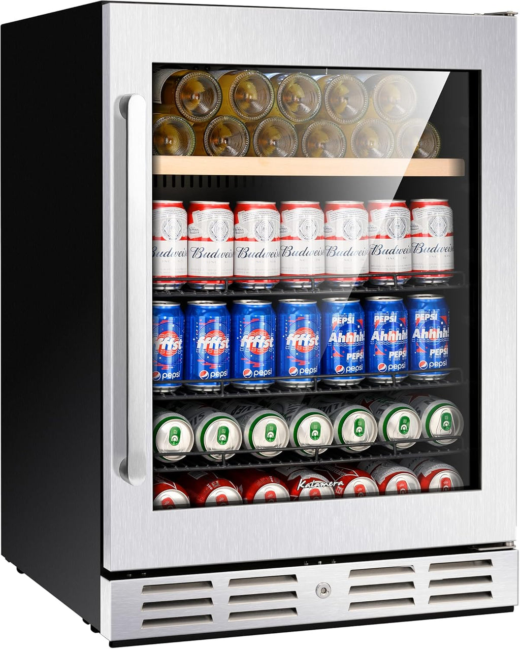 24'' Beverage Refrigerator Cooler, 120 Cans & 16 Bottles U59815