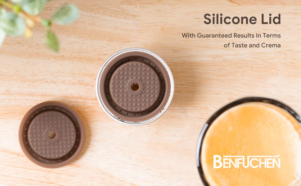 Reusable Silicone Capsule Caps 2 Pcs + Empty Refillable Pods 3 Pcs R116