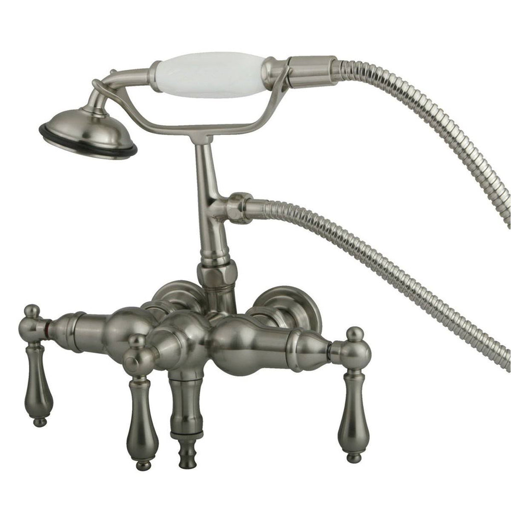Oil Rubbed Bronze Wall Mount Clawfoot Tub Filler with Hand Shower V284643