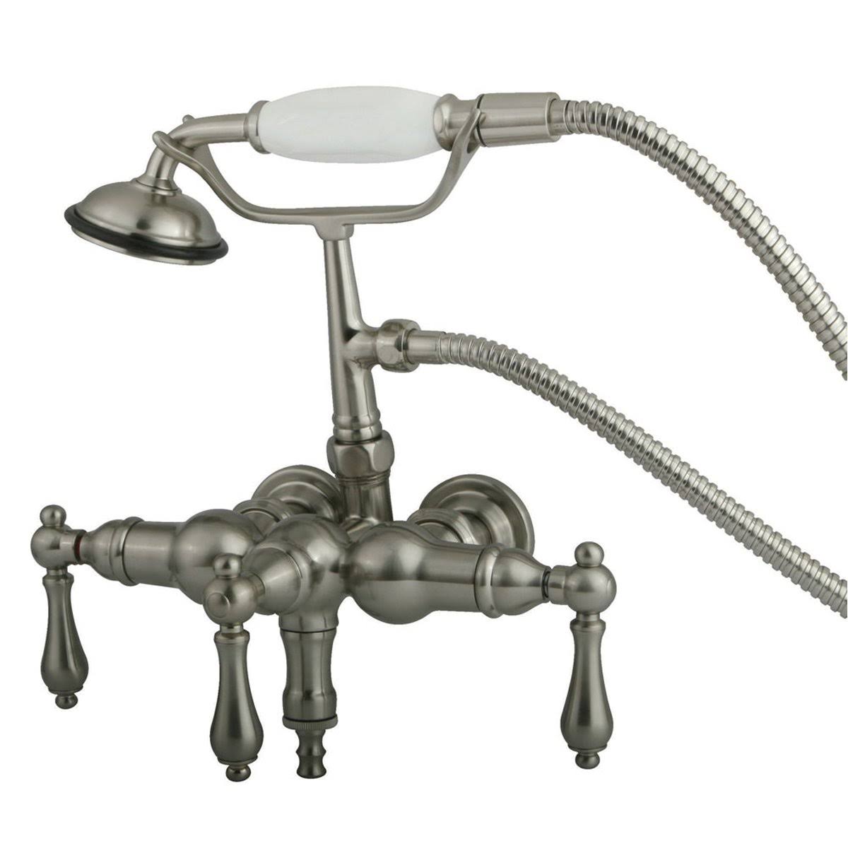 Oil Rubbed Bronze Wall Mount Clawfoot Tub Filler with Hand Shower V284643