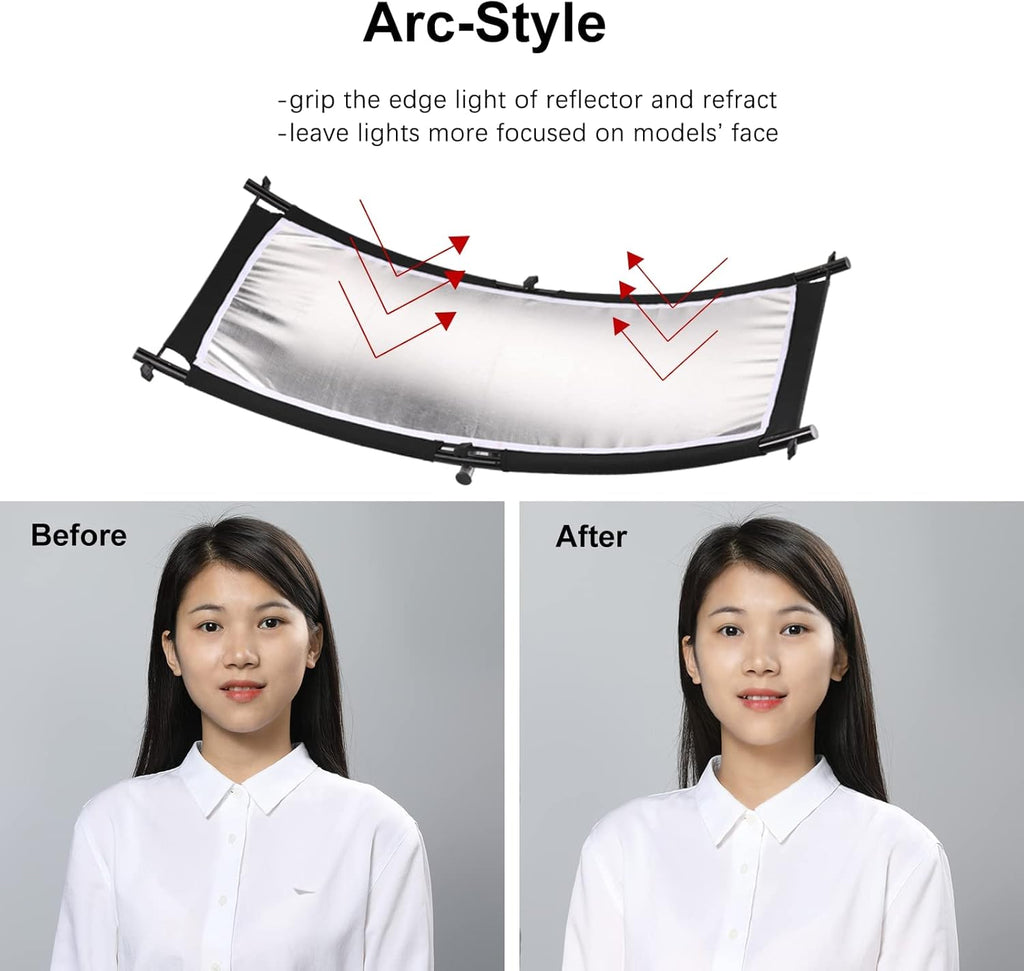 White/Silver/Gold/Black Clamshell Light Reflector with Carry Bag H66456