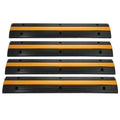 Black Rubber Cable Protector Speed Bump (4 Pack Single Channel) U4427