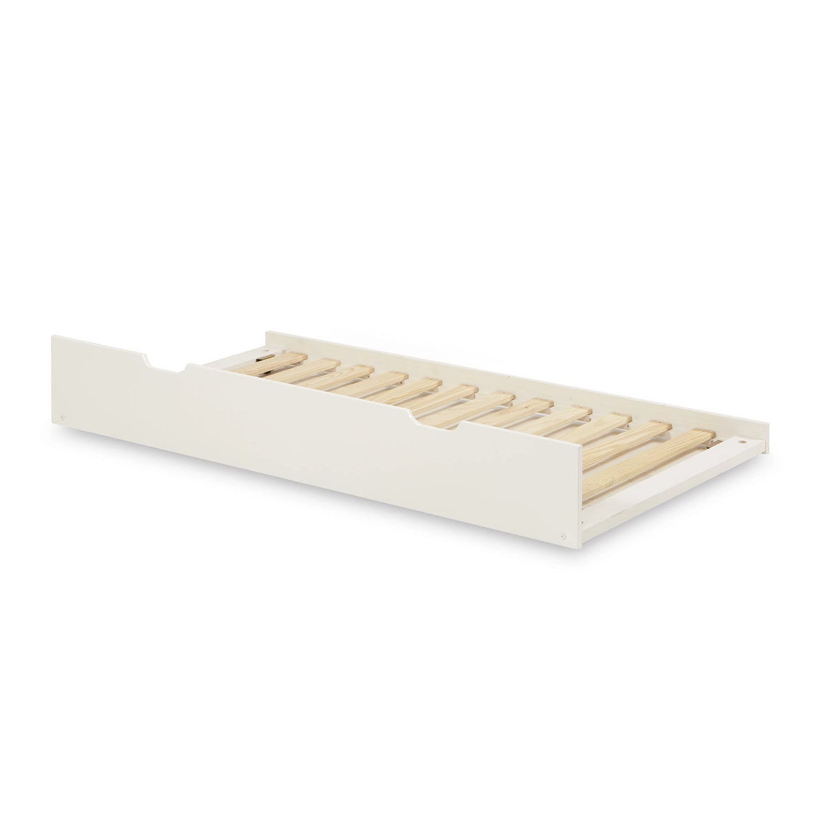 Twin Size Platform Bed with Twin Trundle White F787