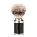 Stainless Steel Black Silvertip Fiber Shaving Brush B85741