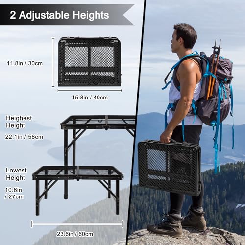 2.5 FT Mesh Metal Folding Picnic Table V74111