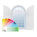 14 inchw x 45 inchh Vinyl Shutters with Archtop P5712