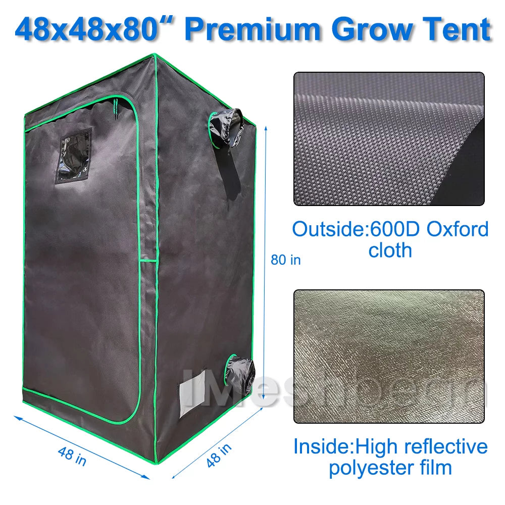 48"x48"x80" Complete Grow Tent Kit with LED Grow Light P519