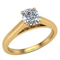 Cushion Solitaire 4-Prong 0.75 Carat 14K Gold Engagement Ring J9341