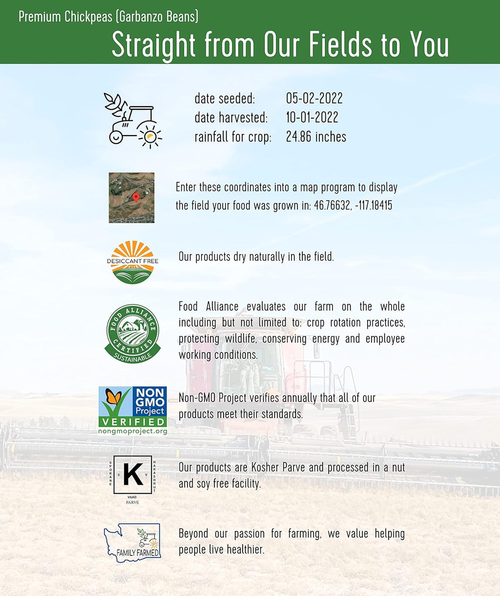 4 LBS Non-GMO Kosher Chickpeas N2220