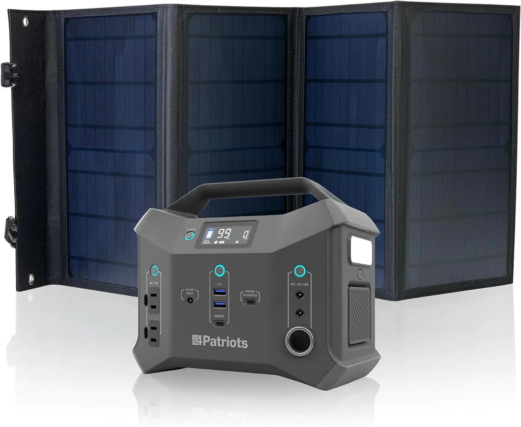 300wH Portable Power Station with 40 Watt Solar Panel O9440