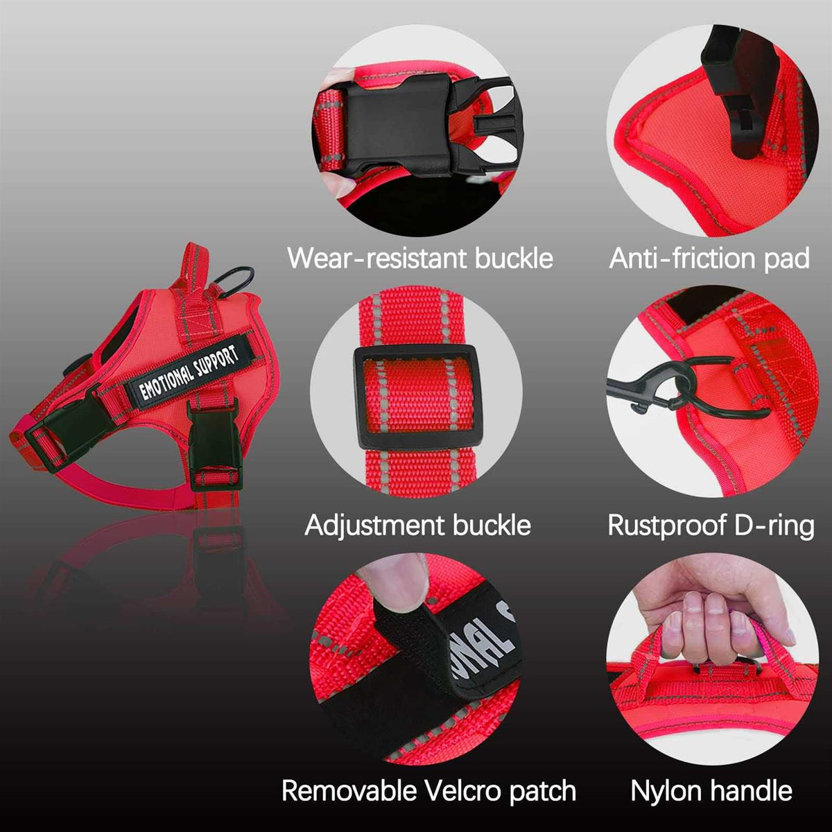 Reflective Breathable Adjustable No-Pull Dog Harness M2341