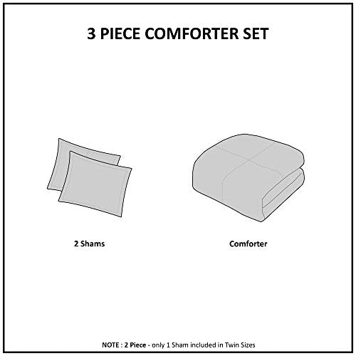 Black King 3 Piece Plaid Comforter Set P4583