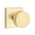 Half Dummy Round Door Knob and Square Rose in Satin Brass V5818