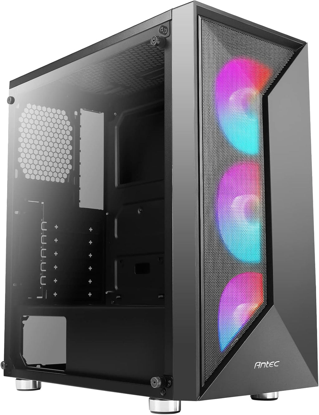 Mid-Tower ATX Gaming Case with Tempered Glass Side Panel and 360 mm Radiator Support F338