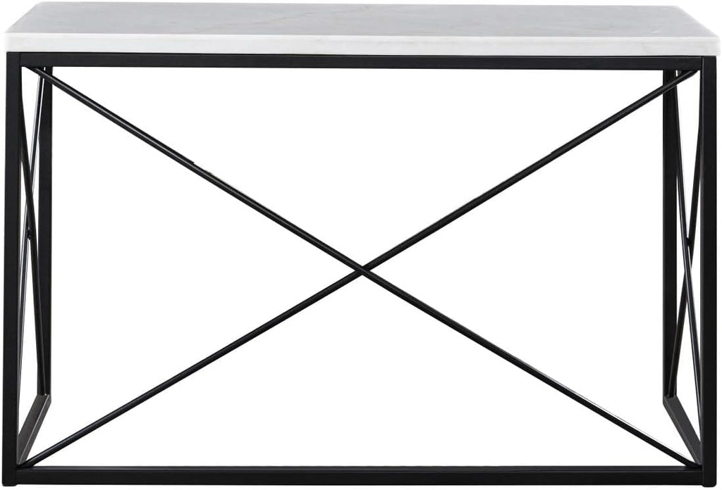 White Marble Top Rectangle Sofa Table P4124