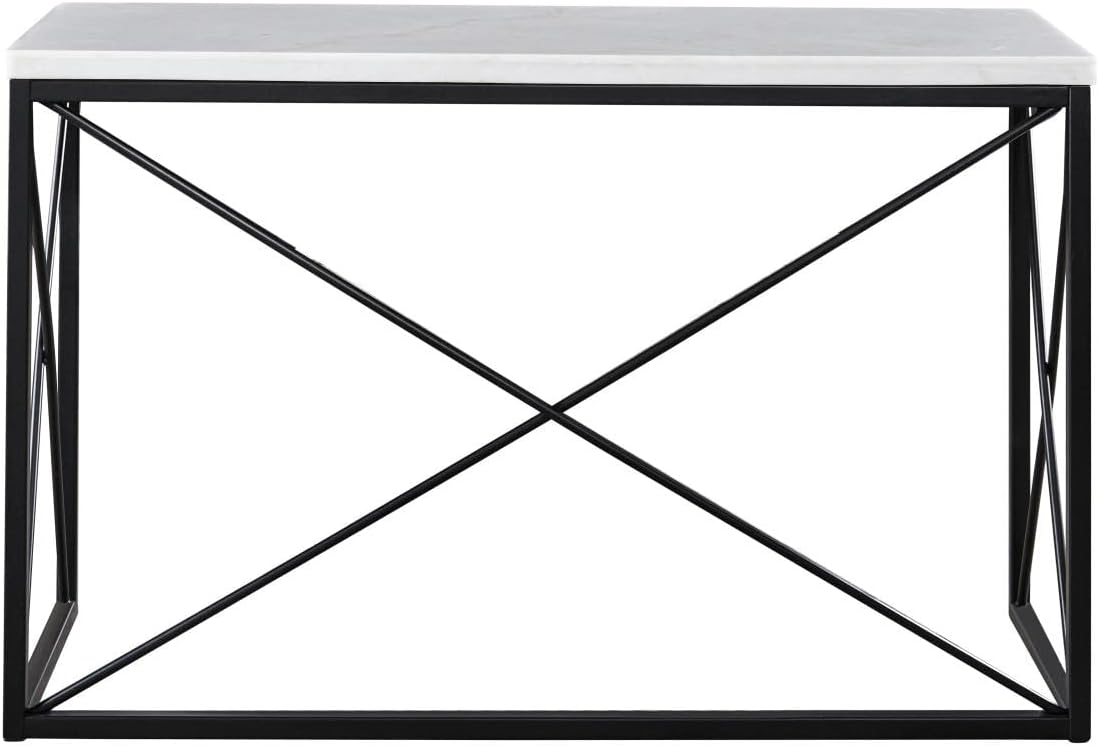 White Marble Top Rectangle Sofa Table P4124
