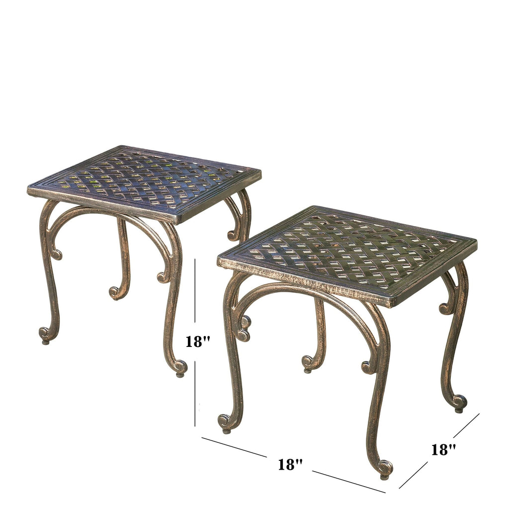Cast Outdoor End Table (Set of 2) L418