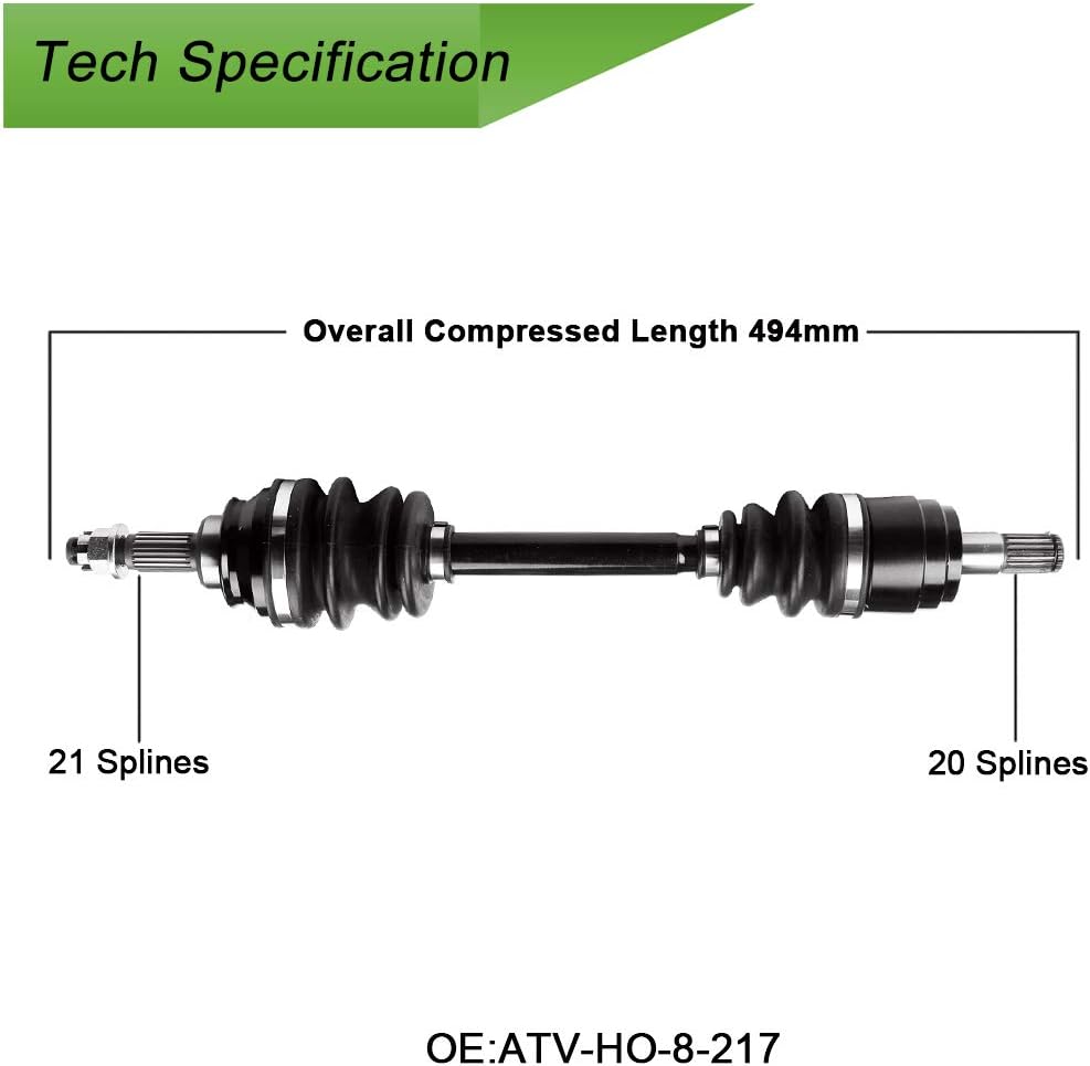 CV Axle Drive Shaft Assembly Front Right Pack of 2 W6114