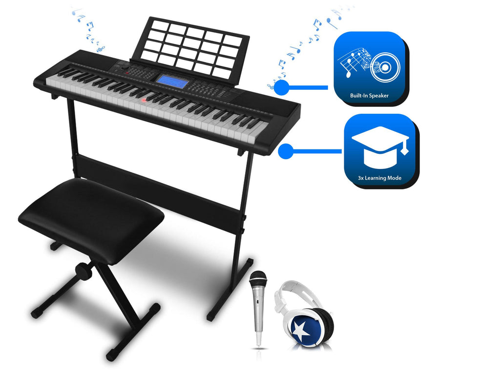 61 Key Electric Piano Keyboard Bundle D409