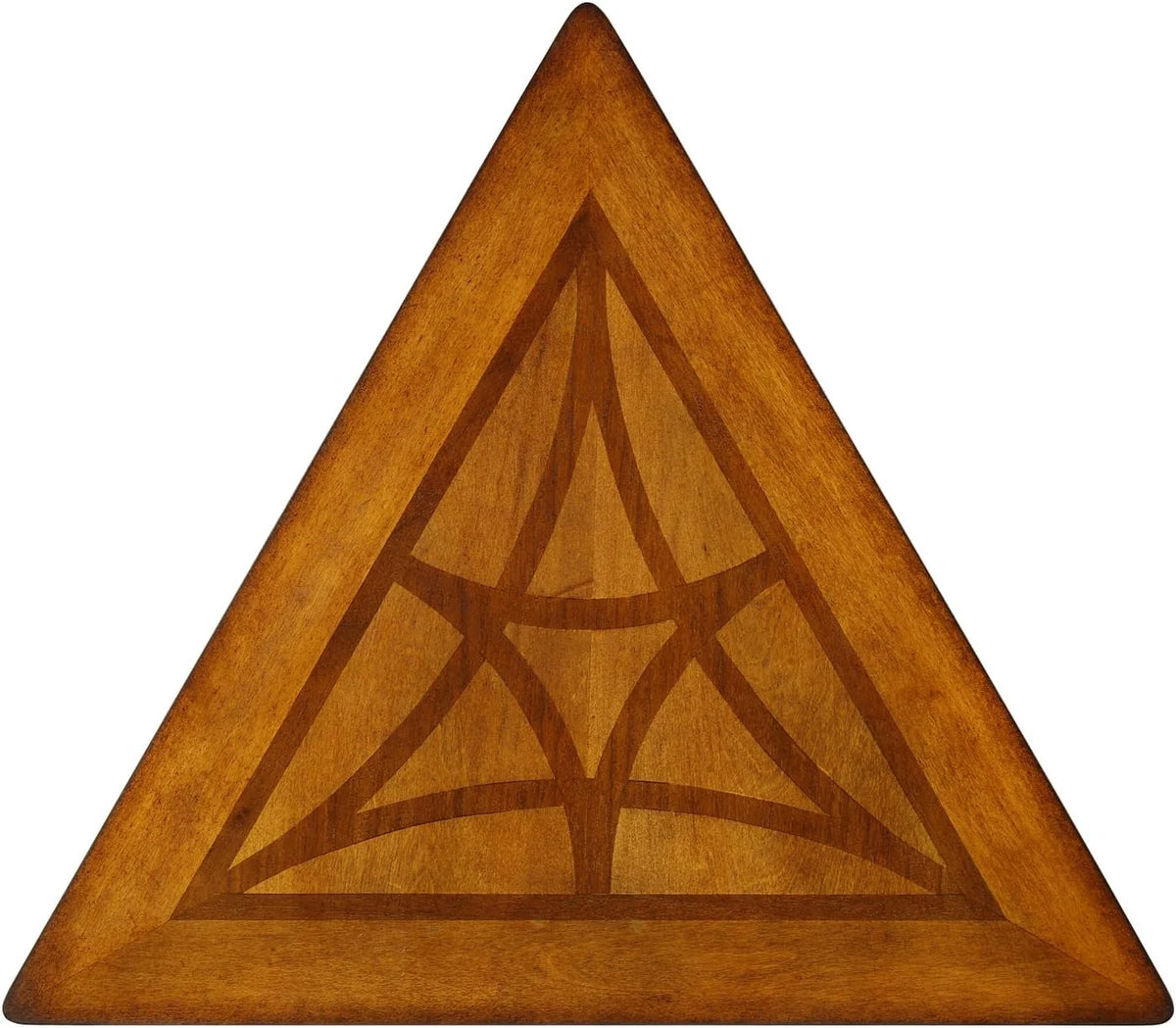 Walnut Triangle Accent Table H7448